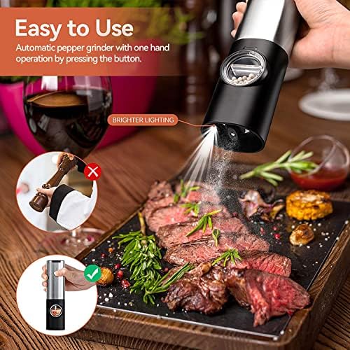 Wireless Electric Salt Pepper Grinder Set