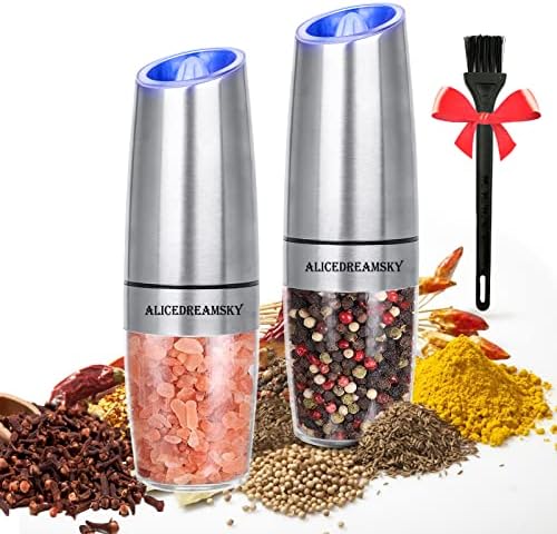 Adjustable Electric Salt and Pepper grinder with LED light