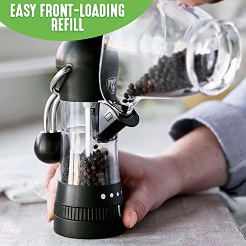 GreenLife Ratchet Mill Set - Mess-Free Adjustable Salt Pepper Grinder