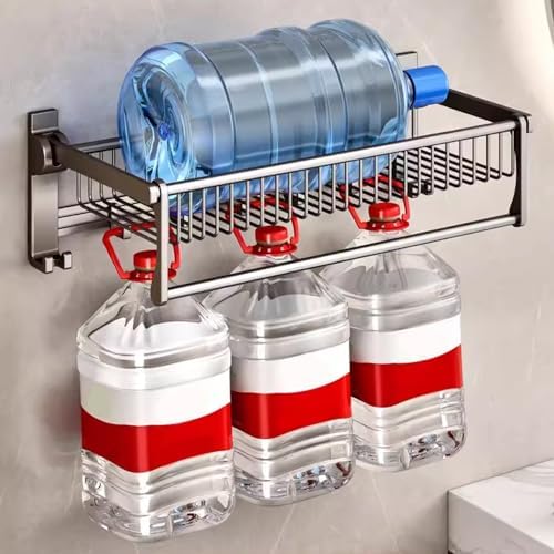 Space-Saving Gray Aluminum Towel Rack for Bathroom Verified Multi-Functional Use