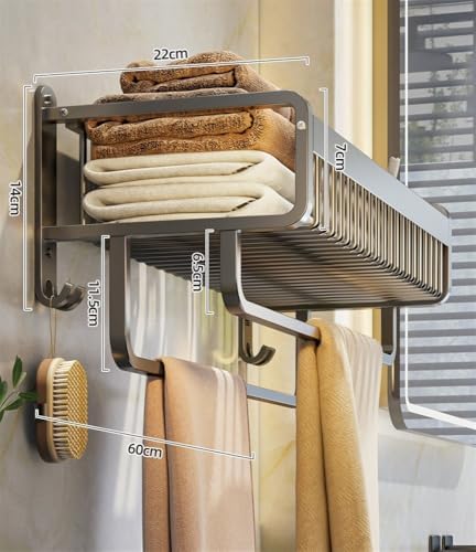 Space-Aluminum Towel Rack Gray 60cm