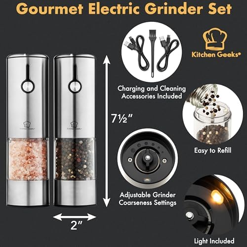 Electric Salt and Pepper Mill Set