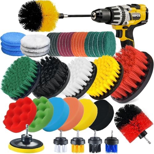 ultimate 45-piece drill brush attachment set for all your cleaning needs