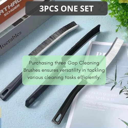 3Pcs Crevice Cleaning Brush Set Long Handle for Hard to Reach Areas