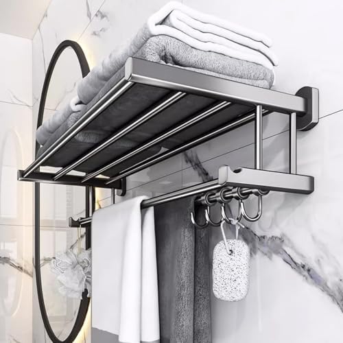 Towel Rack with Gray Copper Design