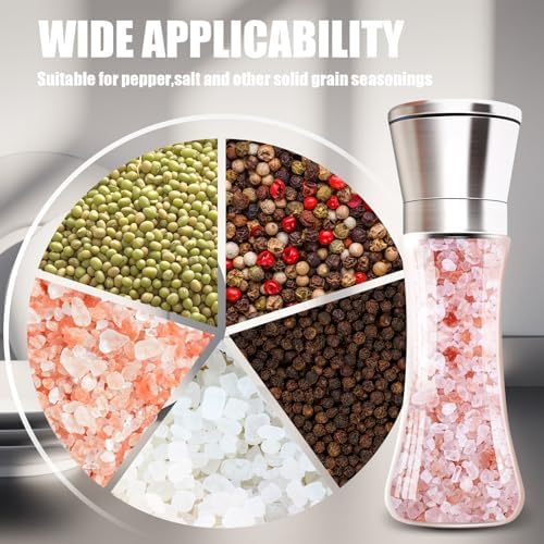 Sleek Salt Pepper Grinder Set