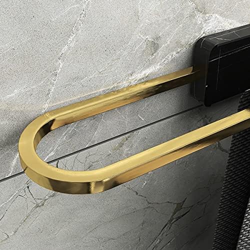 Rustproof Marble Towel Rail No Drill Wall-Mounted Bathroom Towel Holder