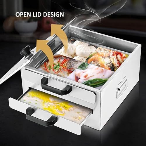 Cantonese Steamer with 3 Trays for Pasta Rice Noodle Cooking