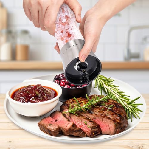 Sleek Salt Pepper Grinder Set