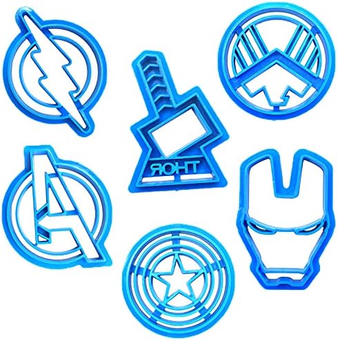 Crethinkaty 6-Piece Plastic Cookie Cutter Set