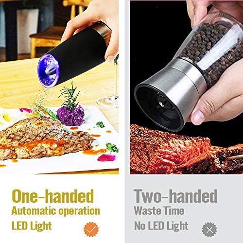 AVNICUD Electric Salt and Pepper Grinder Set