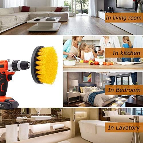Hongfa23-Piece Drill Brush Attachment Set for Tile Sinks and More