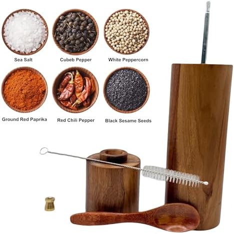 Adjustable Ceramic Salt Pepper Mill Set