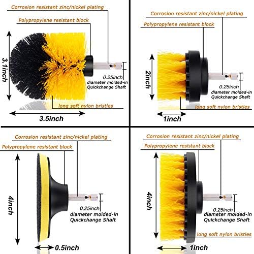Hongfa23-Piece Drill Brush Attachment Set for Tile Sinks and More