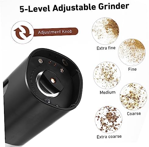 Automatic Pepper Salt Grinder Set with Stainless Steel Ball