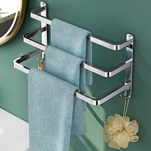 3-Tier Aluminum Wall Towel Rack Matte Black