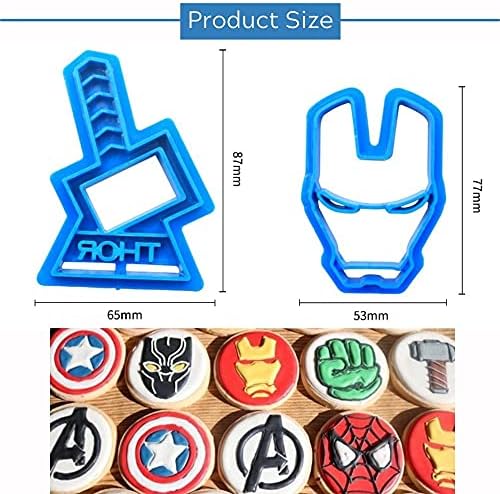 Crethinkaty 6-Piece Plastic Cookie Cutter Set