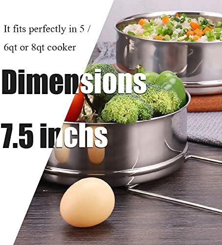 Stackable Steamer Insert Pans - Instant Pot Accessories 6 Qt