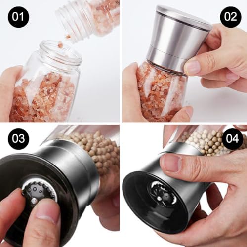 Professional Quality Salt Pepper Grinder Set