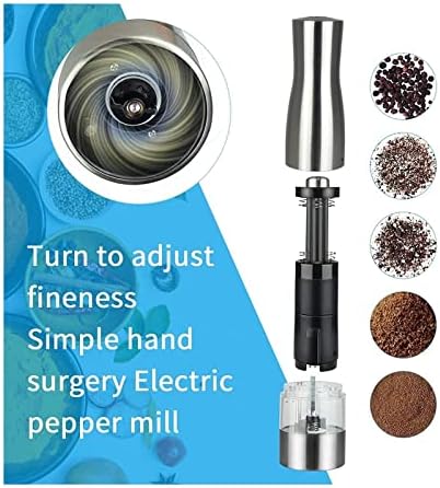 ZAEGO Refillable Electric Pepper and Salt Grinder Set