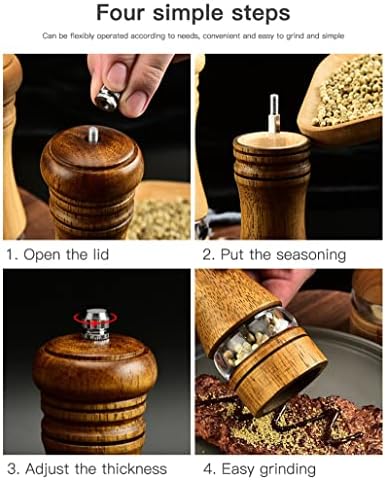 Elegant Adjustable Ceramic Salt and Pepper Mill Set