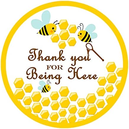 Top Label Thank You Honey Bumble Bee Stickers 2 Inch 160 Pcs