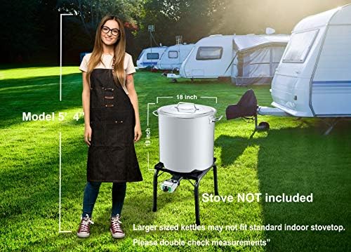 Concord 80 Quart Stainless Steel Stock Pot with Steam Basket