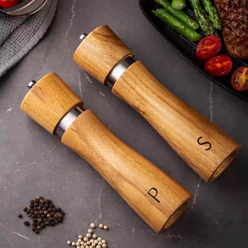 Hanfield Salt and Pepper Grinder Set - Elegant Design 8 inches