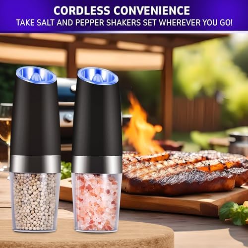ALPENKOK 2Piece Electric Salt Pepper Grinder