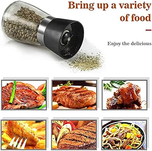 Adjustable Stainless Steel Salt Pepper Mill Set for Kitchen Gifting