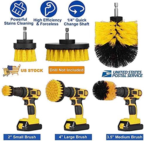 Premium Drill Brush Attachment Set for Cleaning