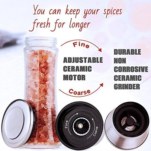 Precise Portable Salt and Pepper Grinder Set for Home Use