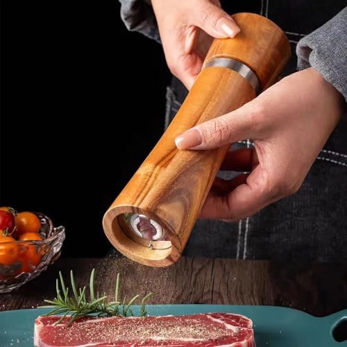 Hanfield Salt and Pepper Grinder Set - Elegant Design 8 inches