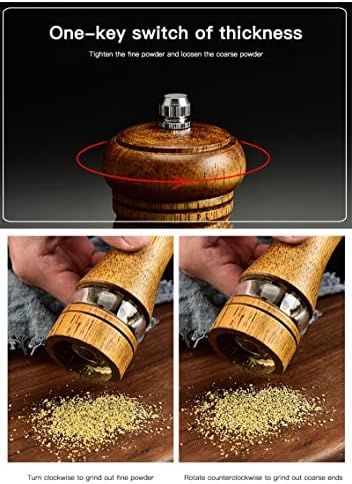 Elegant Adjustable Ceramic Salt and Pepper Mill Set