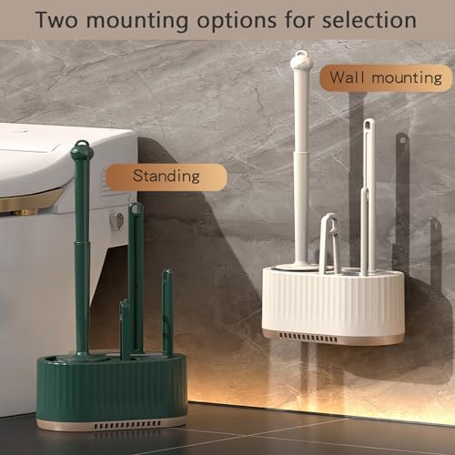 Bazasa 4 in 1 Toilet Brush and Holder Set 1