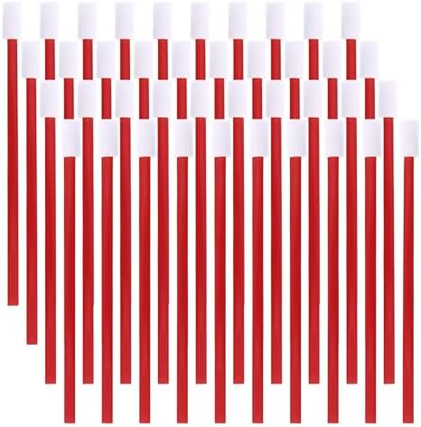 40-Piece Disposable Crevice Cleaning Brush Set Red Effortless Waste Reduction