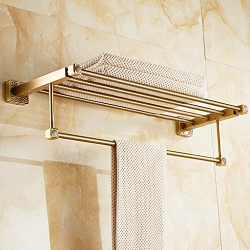 Aluminum Wall-Mounted Bath Towel Holder Antique Brass