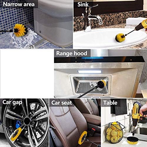 4-Pack Drill Brush Set - All-Purpose Cleaning Kit for Home Kitchen