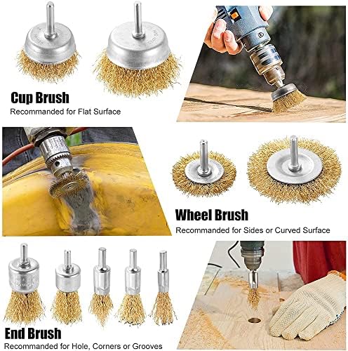Unitor 19-Piece Drill Brush Attachment Set - Multi-Purpose Bathroom Cleaning Kit