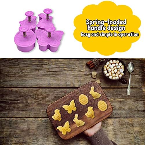 PARTYWIND Mini 3D Easter Cookie Cutters Set 4 PCS