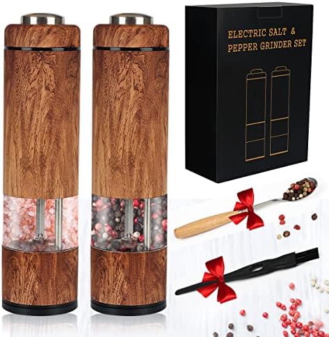 Electric Salt and Pepper Grinder Set with LED Light