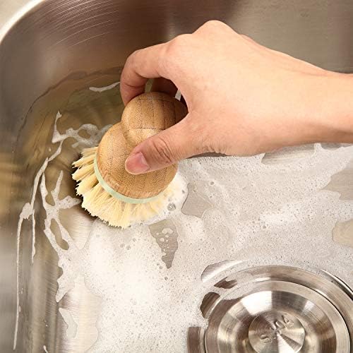 Bamboo Dish Brush Set Multi-Purpose Kitchen Essentials