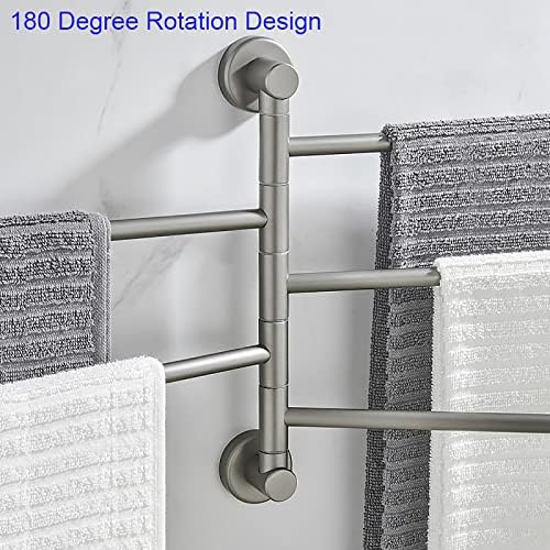 5-Arm Swivel Towel Rack for Bathroom