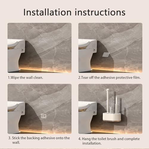 Bazasa 4 in 1 Toilet Brush and Holder Set 1