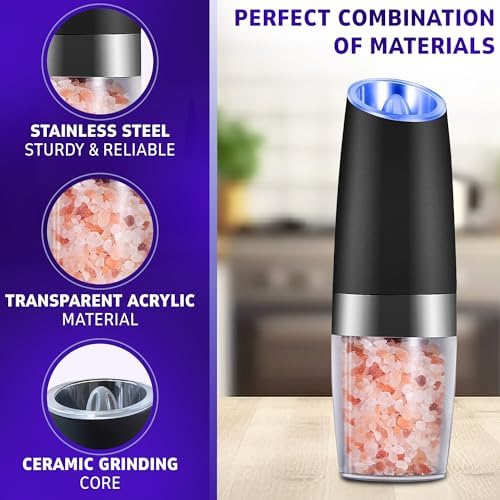 ALPENKOK 2Piece Electric Salt Pepper Grinder