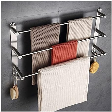 Rustproof 3-Tier Black Towel Rail for Bathroom