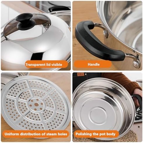Sturdy STEamer Pot with Glass Lid