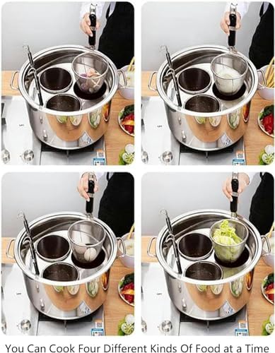 Stainless Steel Pasta Cooker with 3 Holes Easy to Use