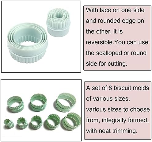 NentMent 8-Piece Round Cookie Cutters