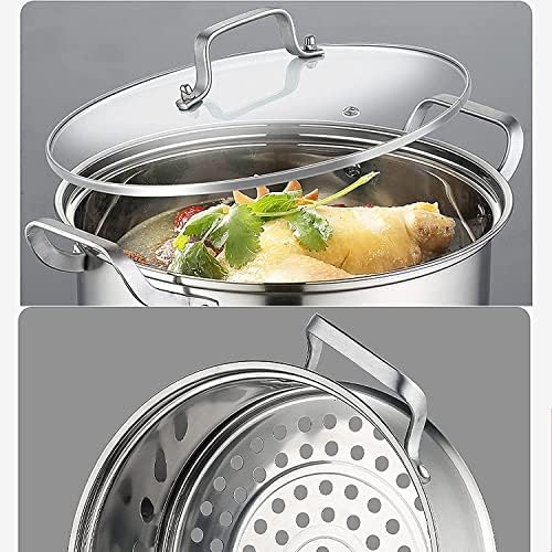 Top Choice 304 Stainless Steel Soup Pot with Lid 115L Capacity
